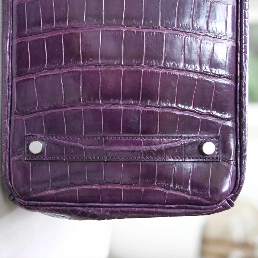 Hermes Birkin 35 Amethyst Crocodile Porosus bag - Picture 6 of 16